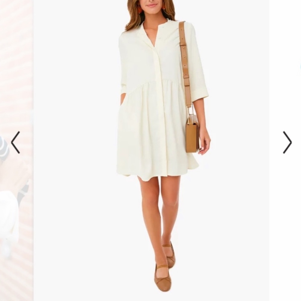 NWT Ivory Royal Silk Shirt Dress
